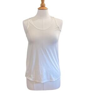 Lululemon White Racerback Loose Fit Tank Top, Yoga, Gym, Size S